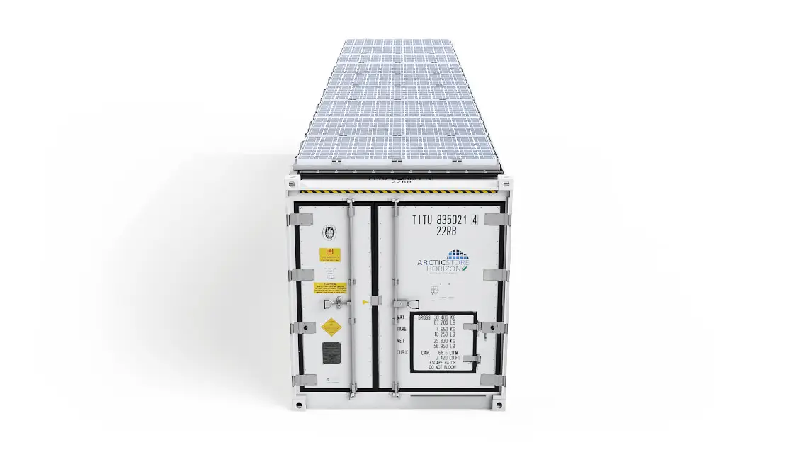 40ft ArcticStore Horizon with Solar Panels Top View