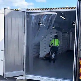 Easy open/close doors for fast loading