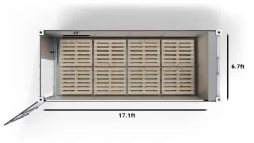US Pallets in 20ft UltraFreezer Refrigerated Container
