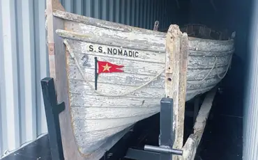 TITANIC Lifeboat stored dry, safe and secure. Self Storage by TITAN Containers