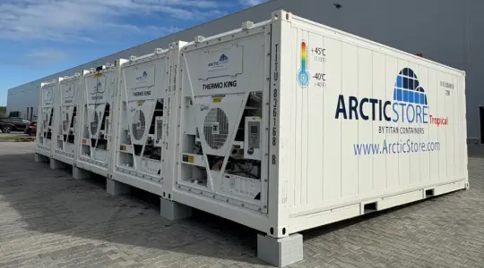 Temporary Cold Storage for Pet Food, ArcticStore container